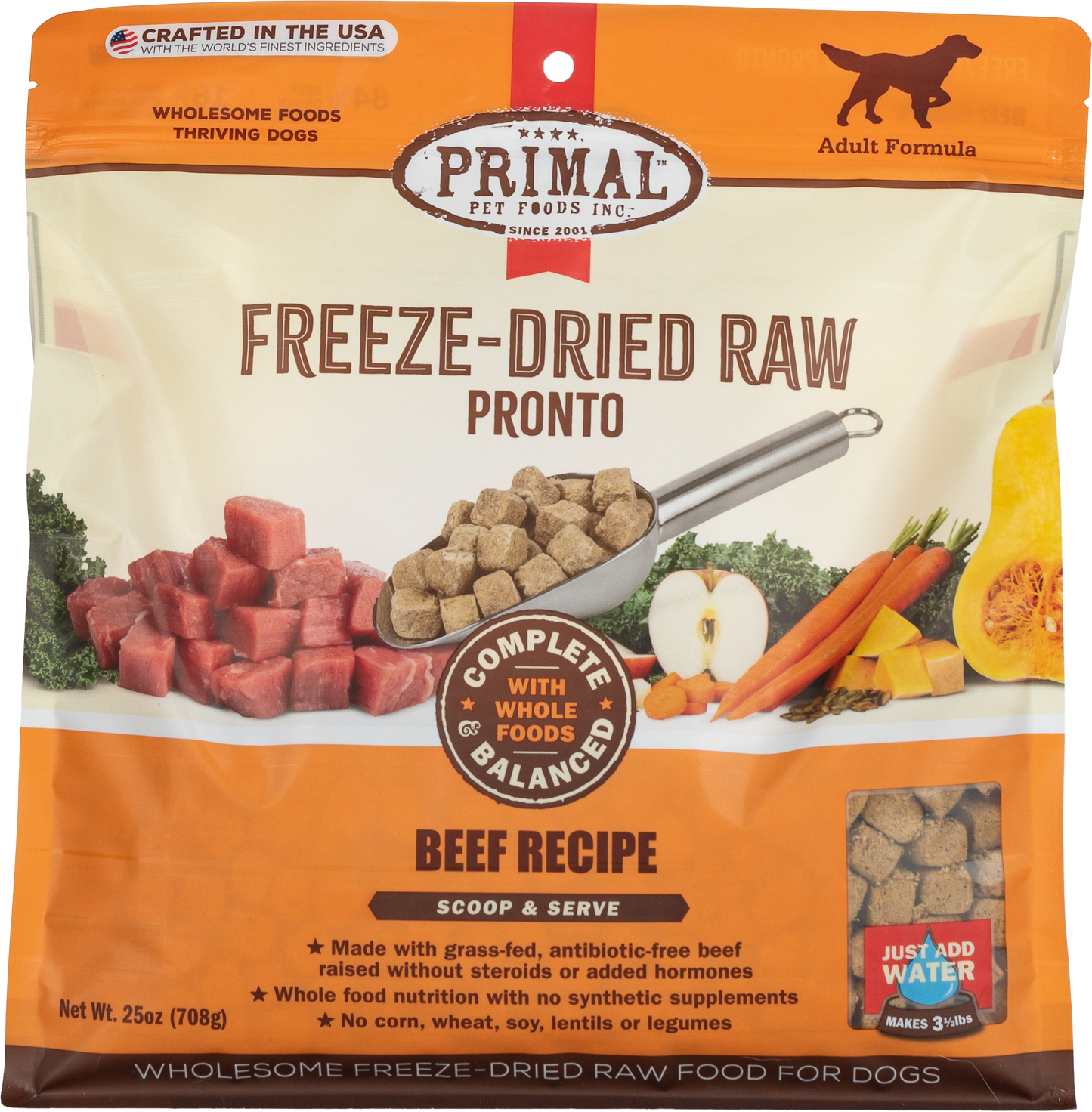 Primal Canine Beef Pronto Dog Freeze Dried Food