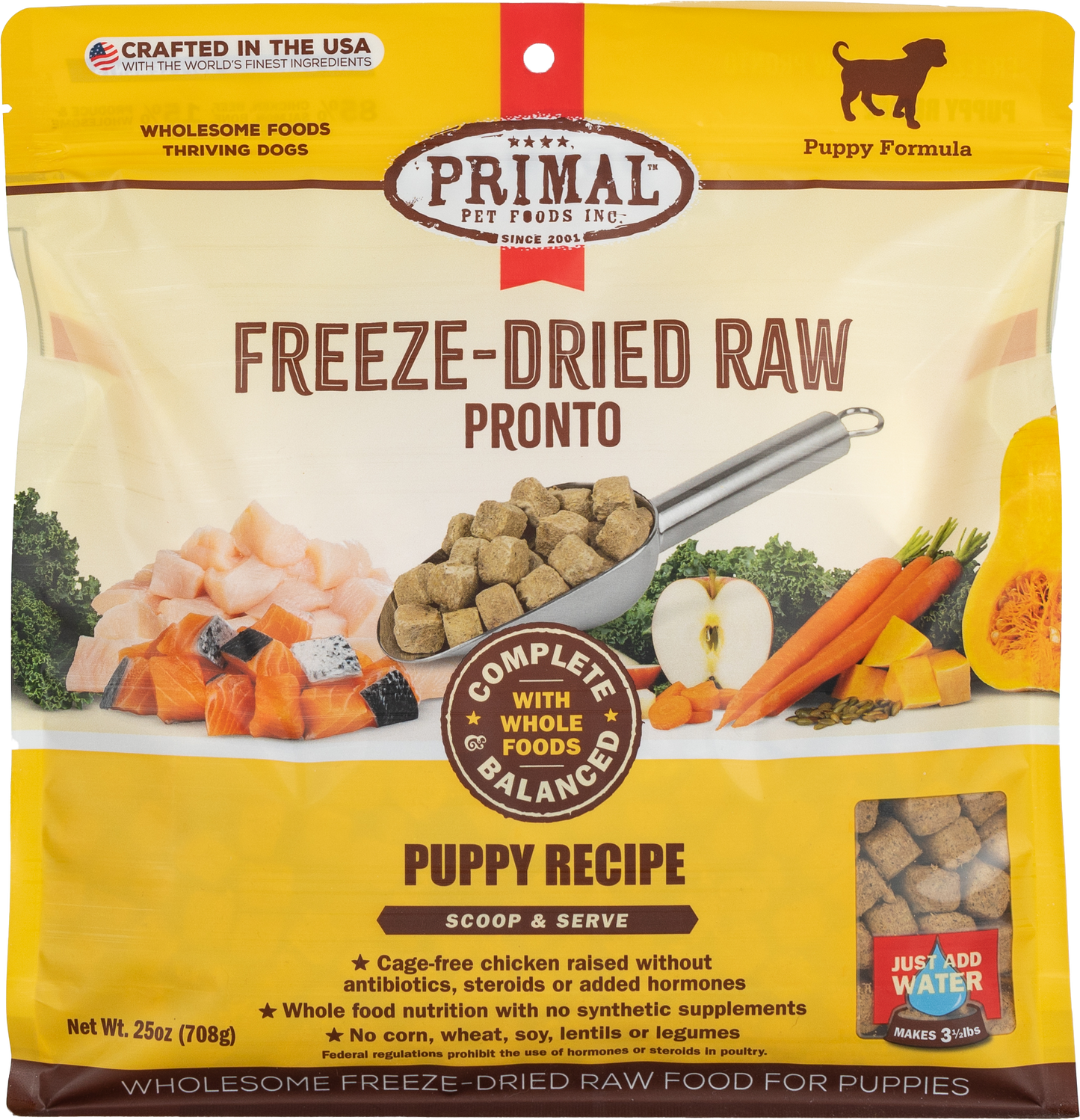 Primal Canine Chicken-Salmon Puppy Pronto Freeze-dried Raw Puppy Food