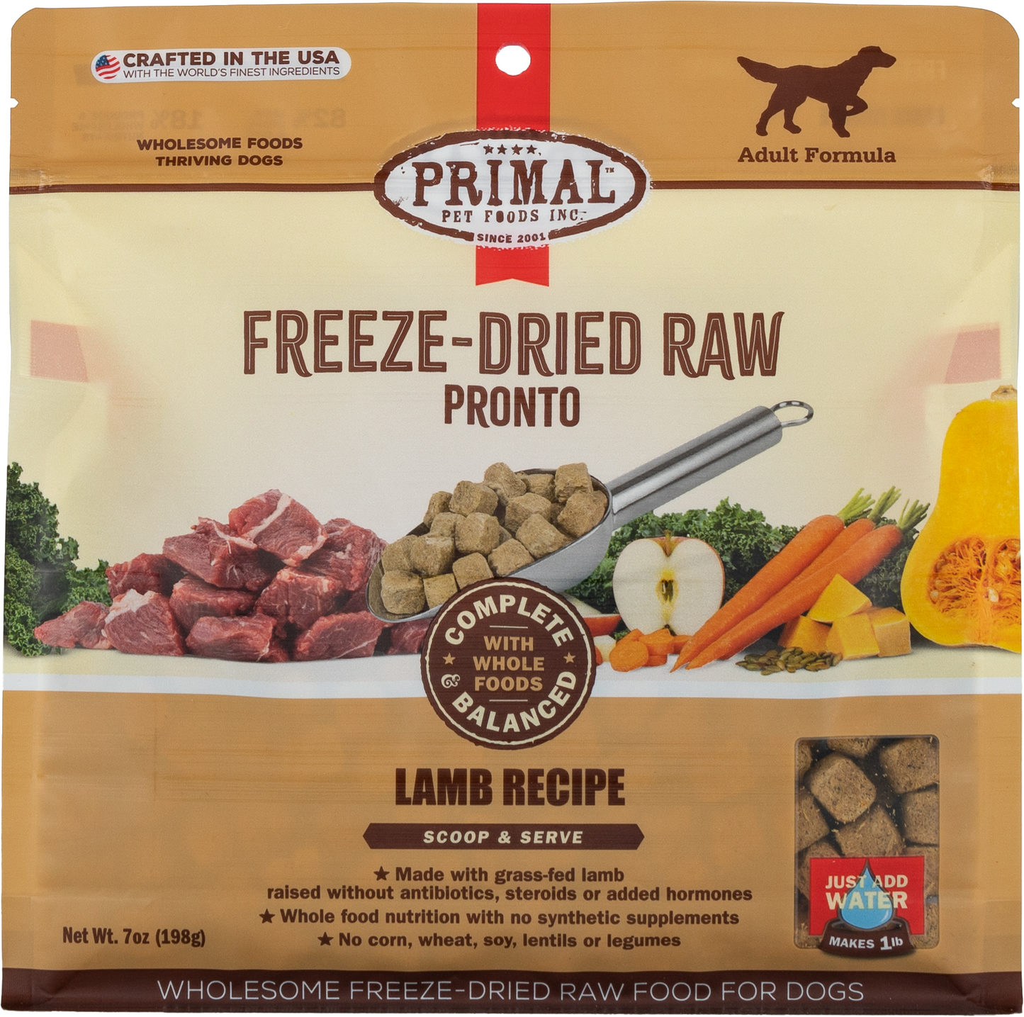 Primal Canine Lamb Pronto Complete Balanced Dog Food