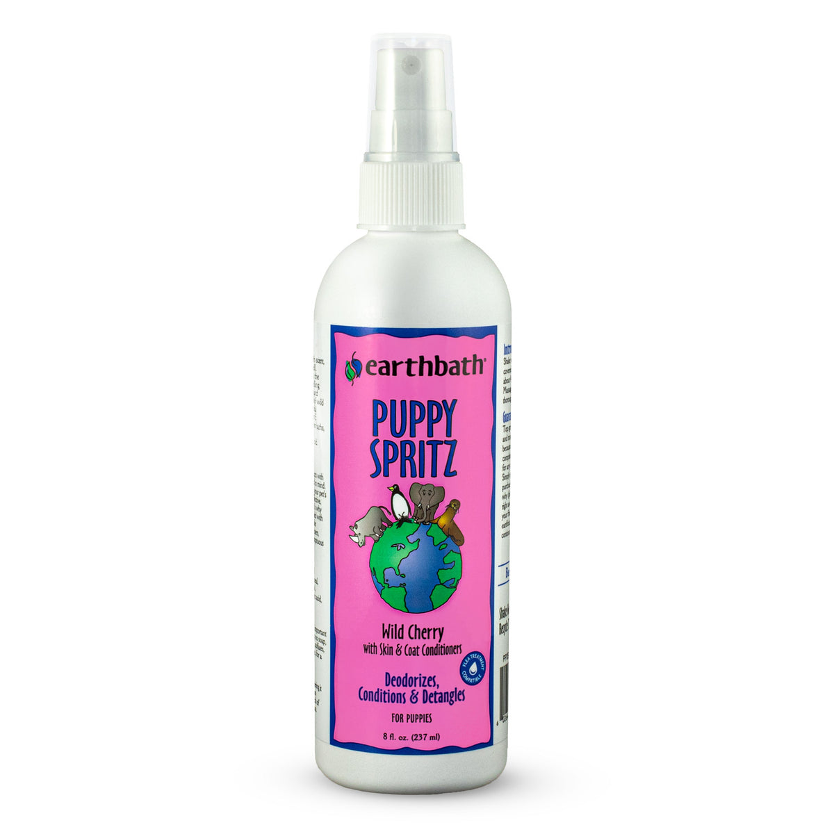 Earthbath Puppy Spritz, Wild Cherry with Skin & Coat Conditioners, Made in USA, 8 oz pump spray
