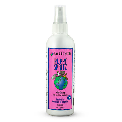 Earthbath Puppy Spritz, Wild Cherry with Skin & Coat Conditioners, Made in USA, 8 oz pump spray