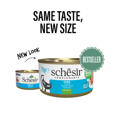 Schesir Complements Cat Wet Food in Jelly Can- Tuna 70g
