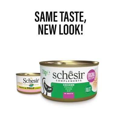 Schesir Wet Cat Food In Broth Can-Chicken 70g