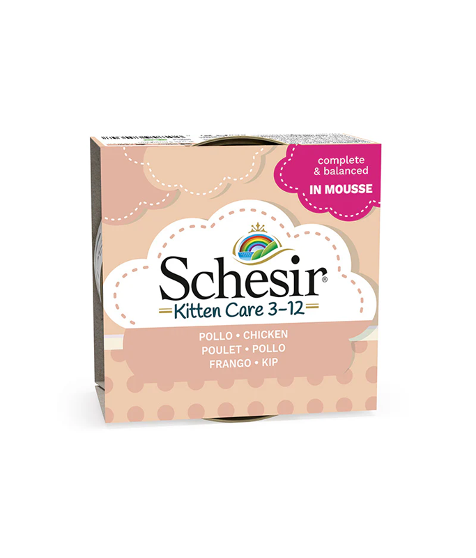 Schesir Kitten Can Mousse 3-12 Chicken Wet Food 85g