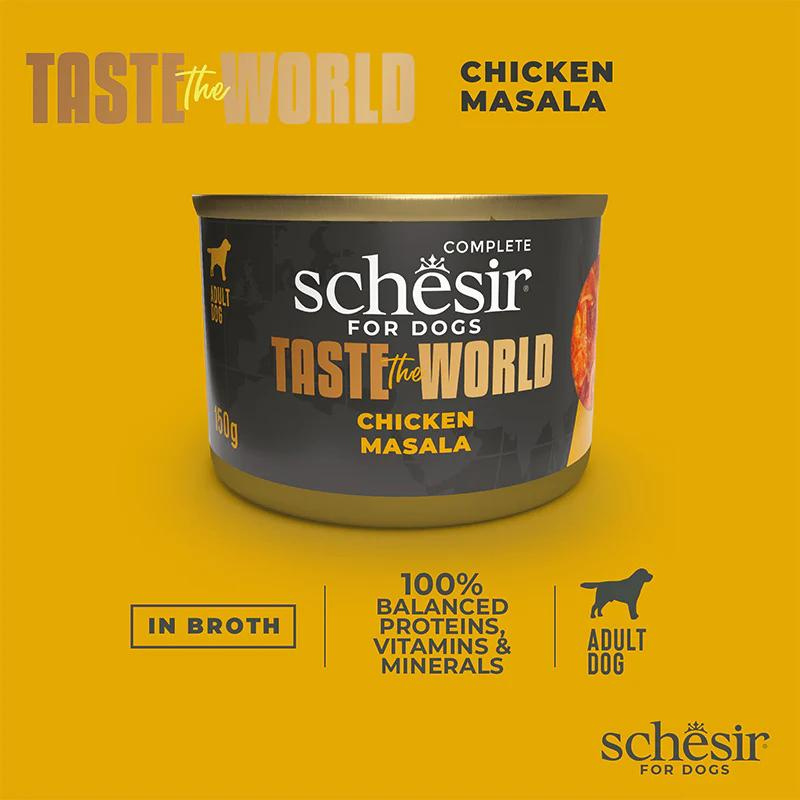 Schesir Taste The World Dog Wholefood - Chicken Masala 150g