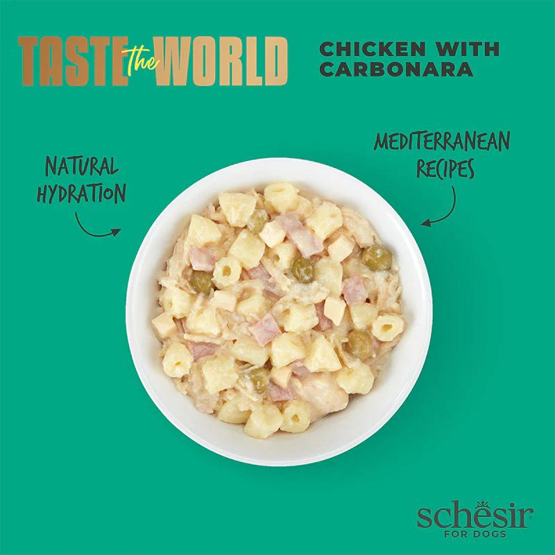 Schesir Taste The World Dog Wholefood - Chicken With Carbonara150g