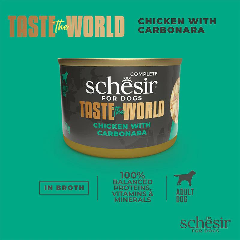 Schesir Taste The World Dog Wholefood - Chicken With Carbonara150g