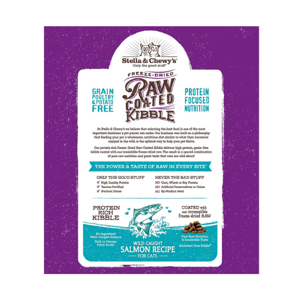 Stella & Chewy's Cat-Raw Coated Kibble Salmon