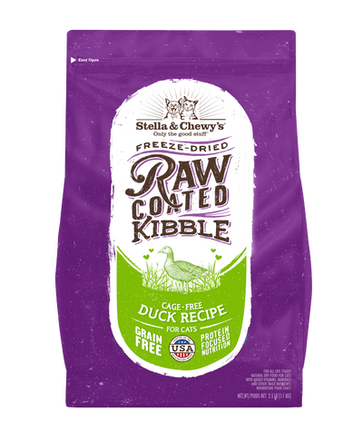 Stella & Chewy's Baked Kibble for Cats - Raw Coated Cage-Free Duck Recipe