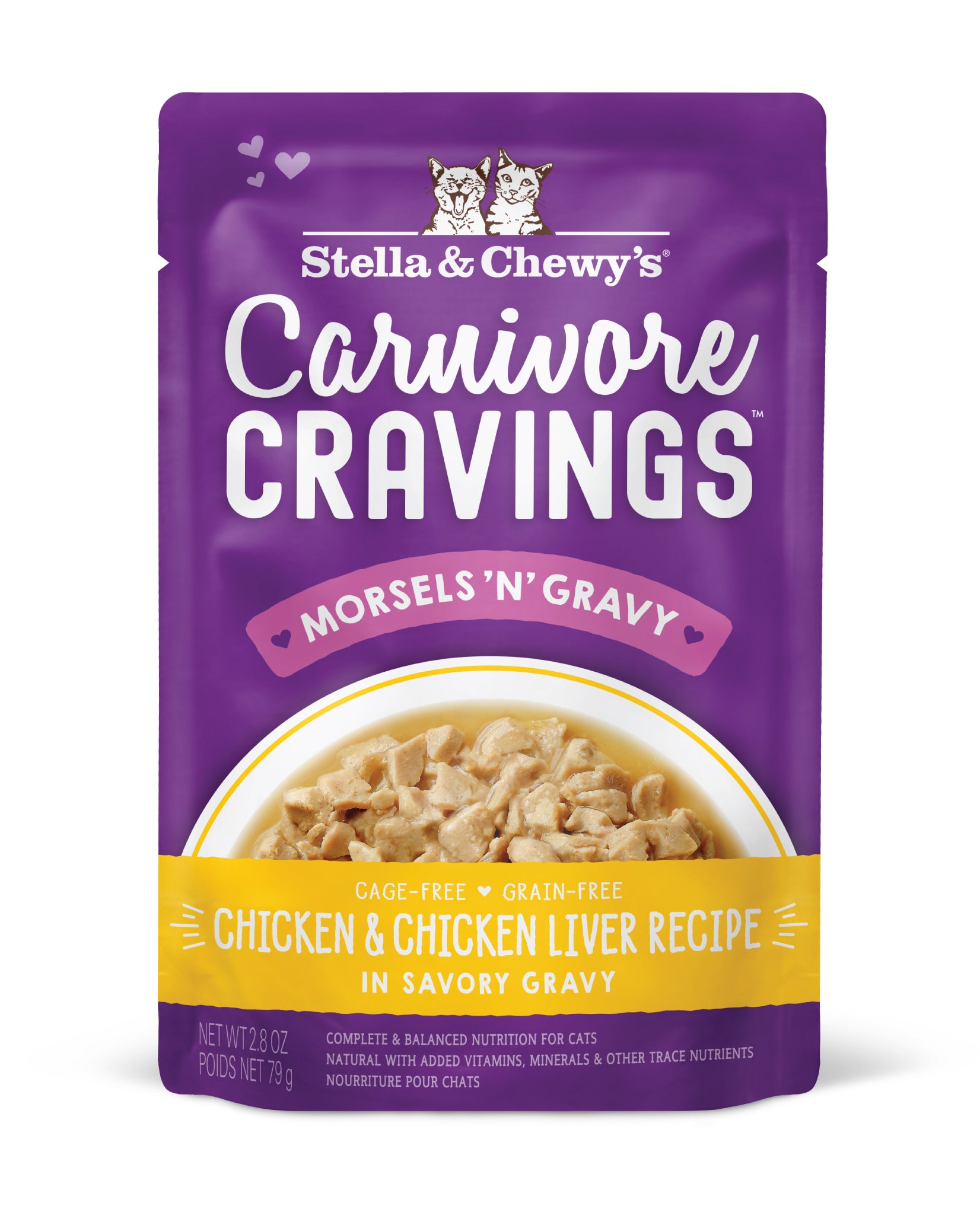 Stella & Chewy's Carnivore Cravings Morsels'N'Gravy - Chicken & Chicken Liver Recipe - 2.8 oz