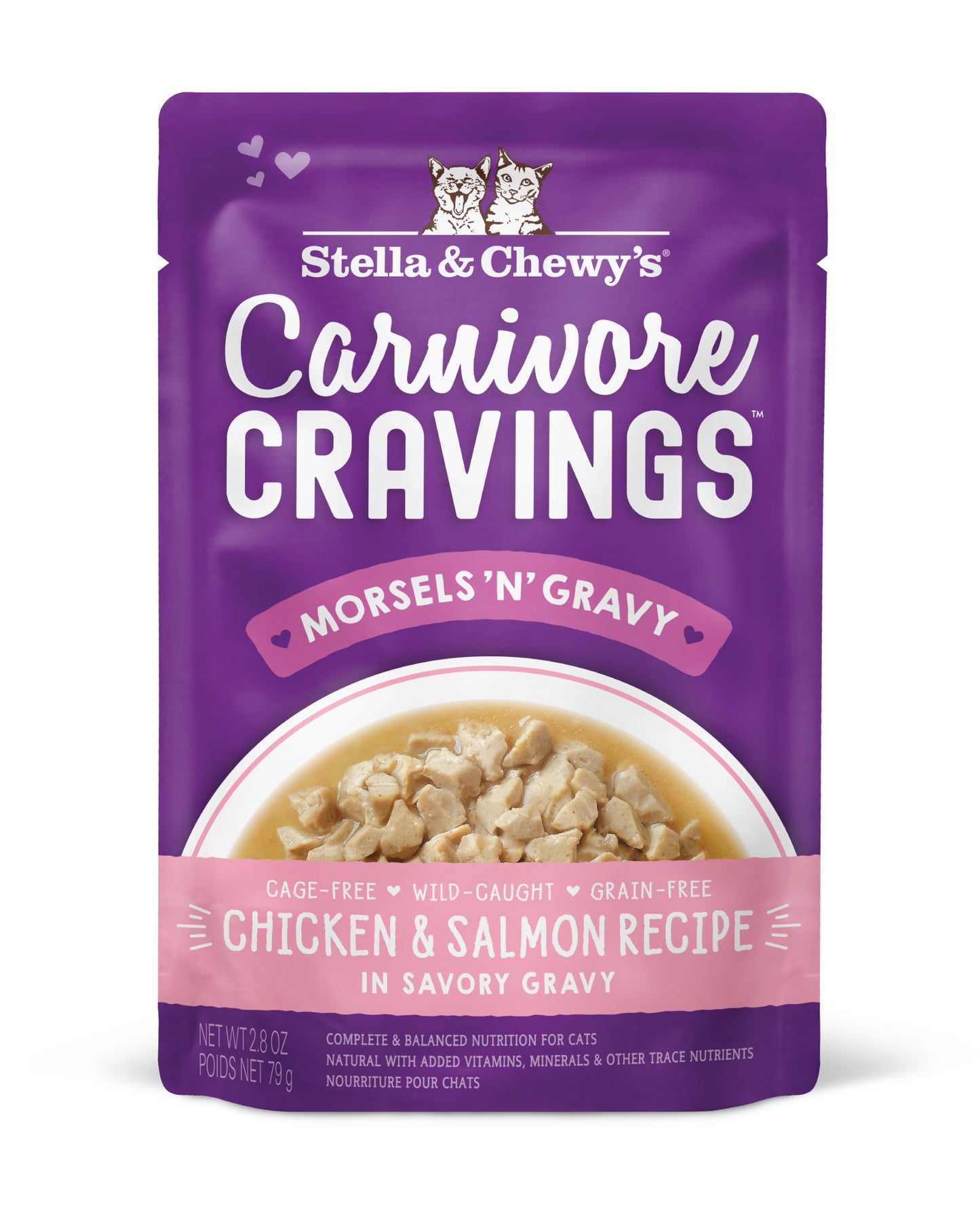 Stella & Chewy's Carnivore Cravings Morsels'N'Gravy - Chicken & Salmon Recipe - 2.8 oz