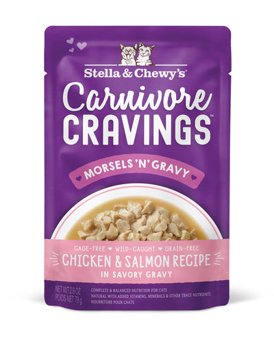 Stella & Chewy's Carnivore Cravings Morsels'N'Gravy - Chicken & Salmon Recipe - 2.8 oz