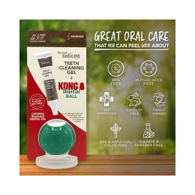 Tropiclean Enticers Brisket Dental Ball Kit for Cat and Dog Teeth Cleaning