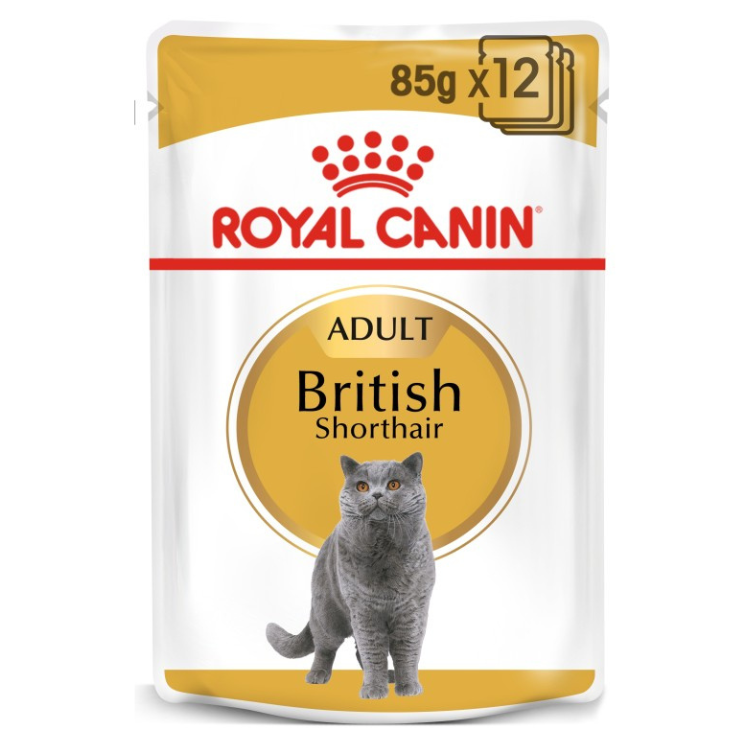 Royal Canin Feline Breed Nutrition British Shorthair (WET FOOD - Pouches) 12 x 85g