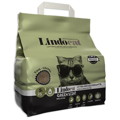 Lindocat Bentonite Green Scent Cat Litter - 5 L - Pine and Vetiver Fragrance
