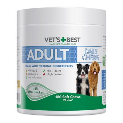 Vets Best Daily Chews (180 Soft Chews) - Adult
