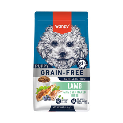 WANPY Grain Free Complete Food For Puppy - Lamb Recipe - 1.5Kg