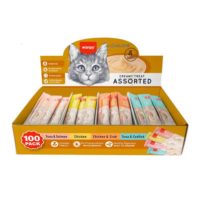 Wanpy Creamy Treat Assorted - Mix Flavor 100pc (1400g)