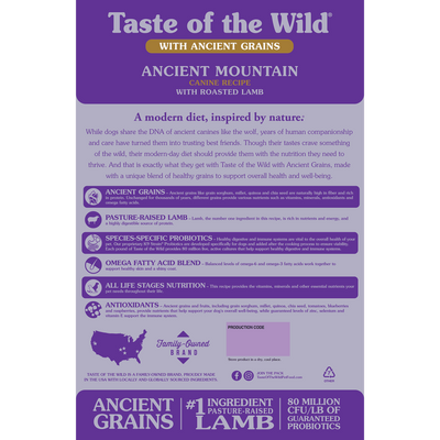 Taste Of Wild Ancient Mountain Canine Recipe - Lamb