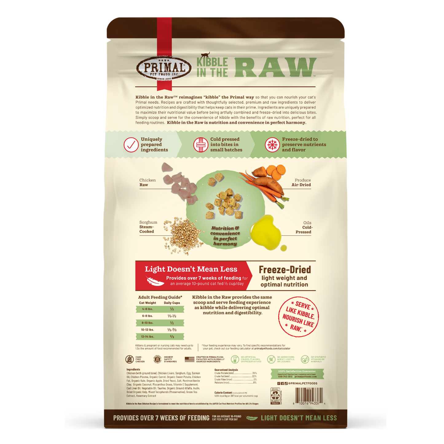 Primal Kibble in the Raw Cat Food – Chicken Recipe