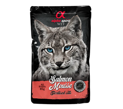 Alpha Spirit Salmon Mousse for Sterilized Cats Pouches Cat Wet Food