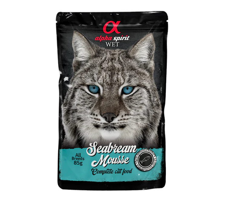 Alpha Spirit Seabream Mousse for Cats Pouches