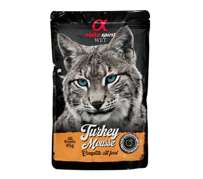 Alpha Spirit Turkey Mousse for Cats Pouches Cat Wet Food