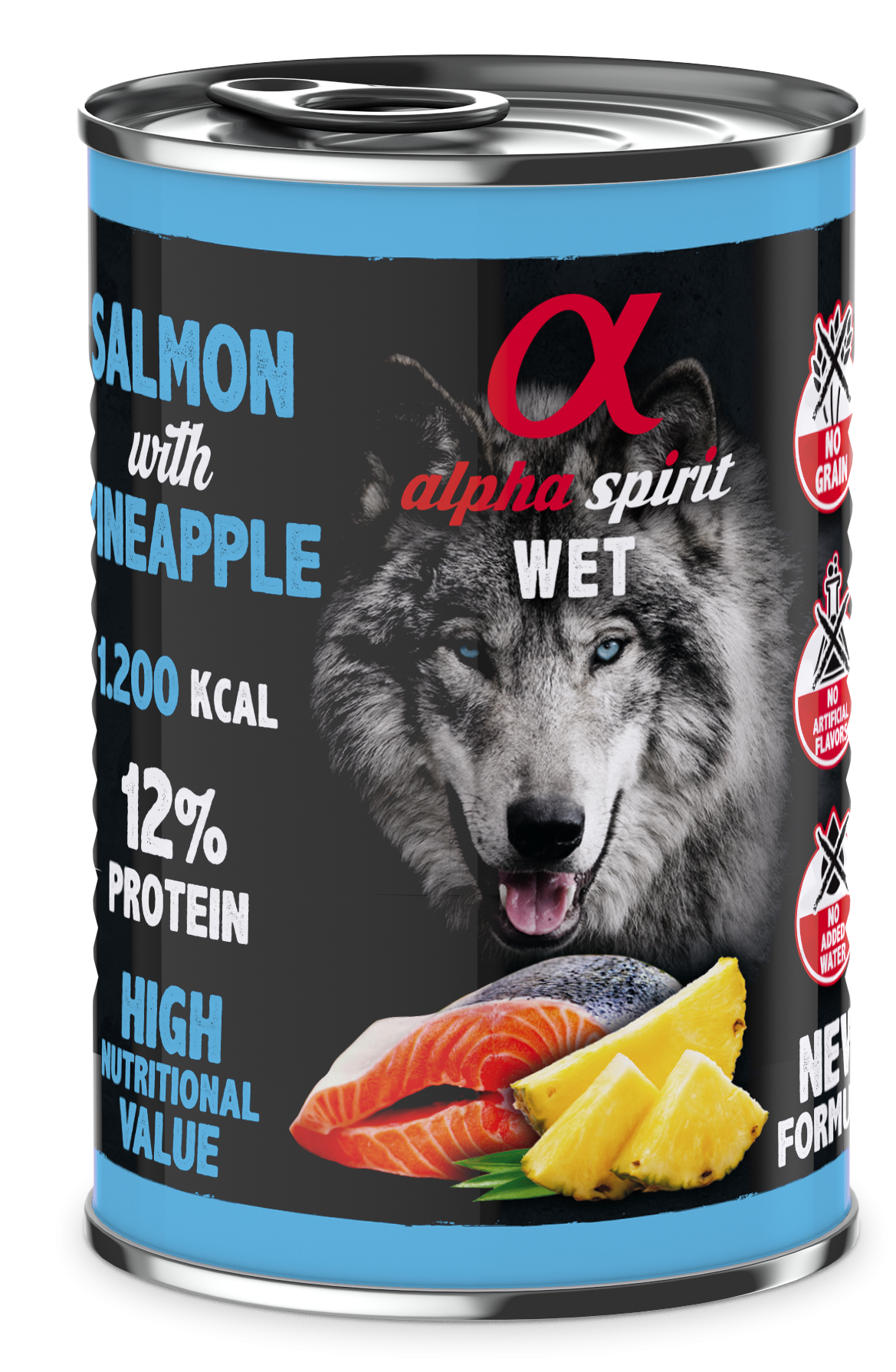 Alpha Spirit Canned Dog Food Salmon With Pineapple 400 g