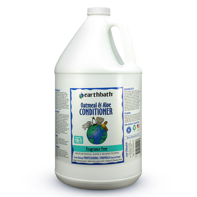 Earthbath Oatmeal & Aloe Conditioner, Fragrance Free, Helps Relieve Itchy Dry Skin, Made in USA, 128 oz (1 Gallon)