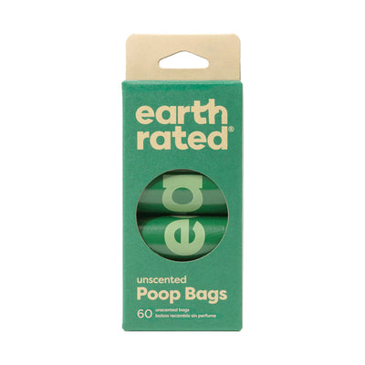 Earth Rated Dog Poop Bags – Refill Rolls 60 Bags (Unscented)