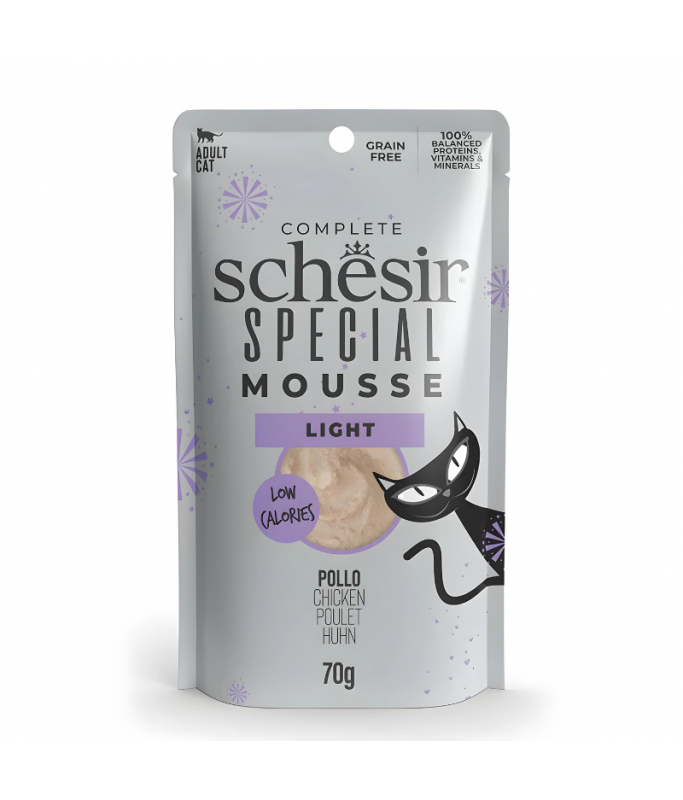 Schesir Special Mousse (Light) For Cat - Chicken 70g (Min Order- 12 Pouch)