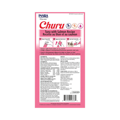 Inaba Churu Tuna with Salmon Recipe 4PCS/PK - 56g
