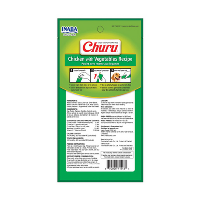 Inaba Dog Churu Chicken with Vegetable Recipe 8PCS/PK - 112g