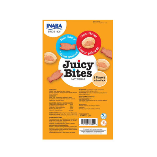 Inaba Juicy Bites Fish & Clam Flavor 3PCS/PK