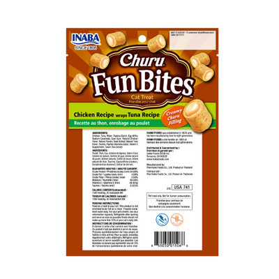 Inaba Churu Fun Bites Chicken Wrap Tuna Recipe 3PCS/PK - 60g