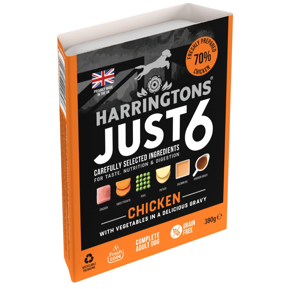Harringtons Just 6 Chicken Grain Free Adult Wet Dog Food 380g