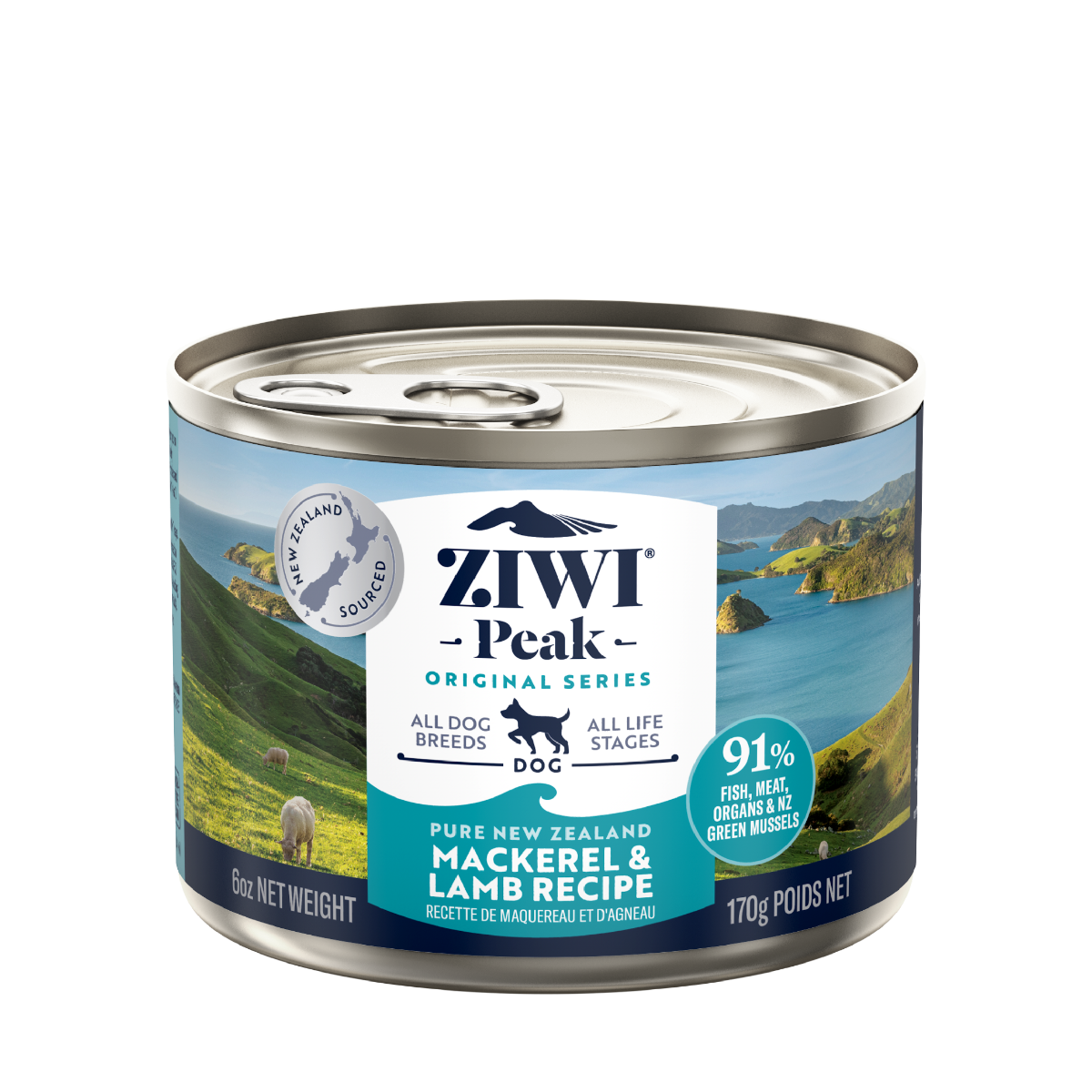 ZIWI Peak Mackerel & Lamb Recipe Wet Dog Food 170G/NA