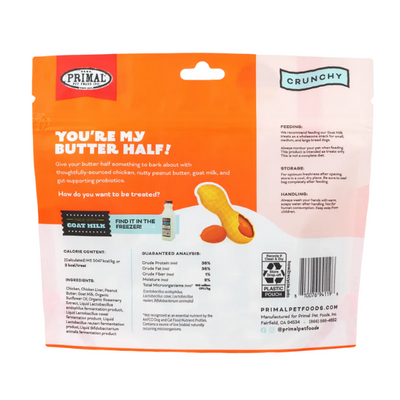 Primal Youre My Butter Half Chicken & Peanut Butter with Goat Milk Freeze-Dried Treat 2oz