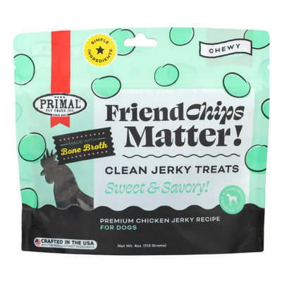 Primal FriendChips Matter Chicken with Broth Jerky Treat 4 oz - PetCentral UAE