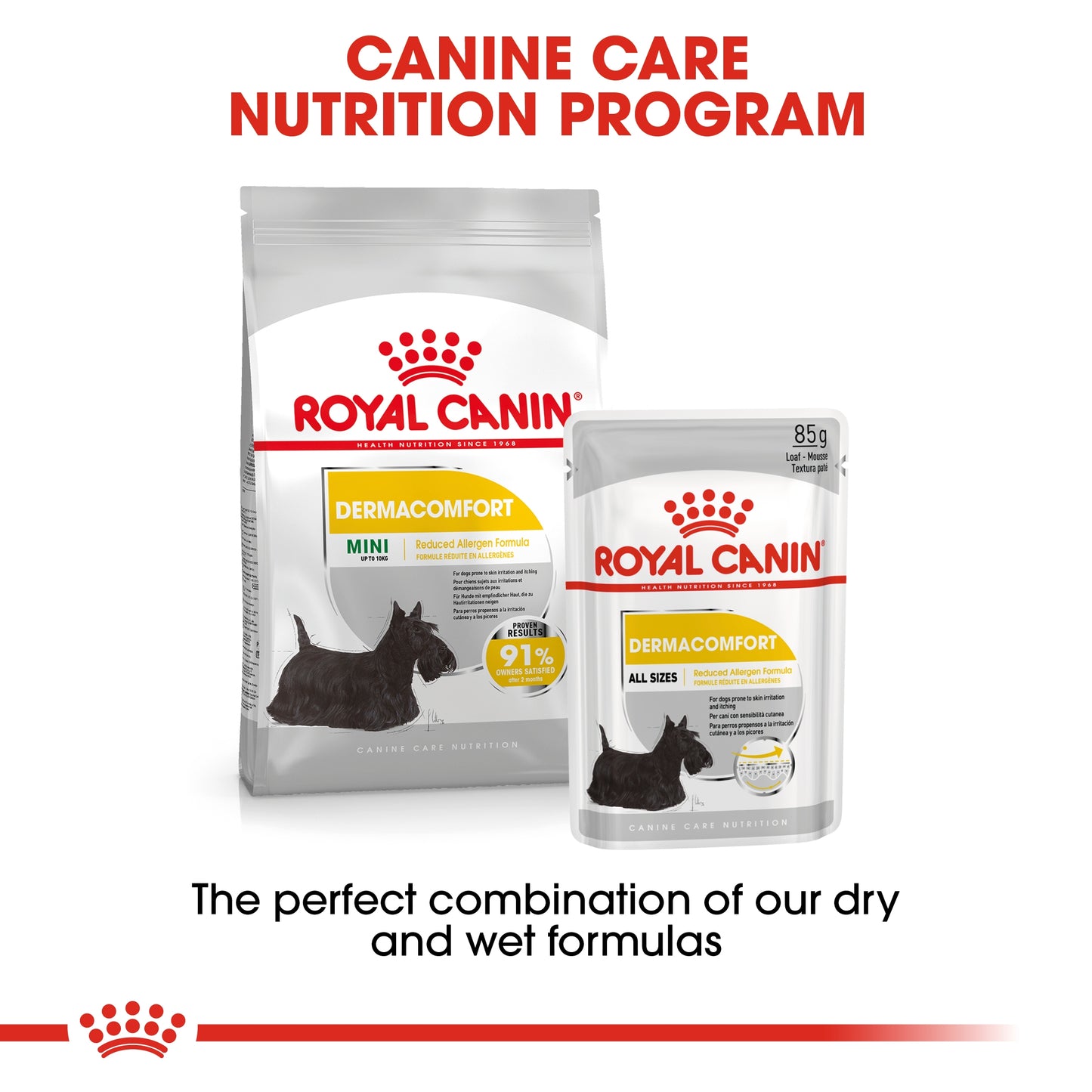 Royal Canin Canine Care Nutrition Dermacomfort (WET FOOD - Pouches) 12 x 85g