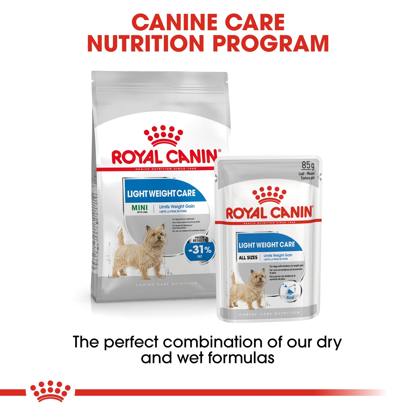 Royal Canin Canine Care Nutrition Light Weight Care (WET FOOD - Pouches) 12 x 85g