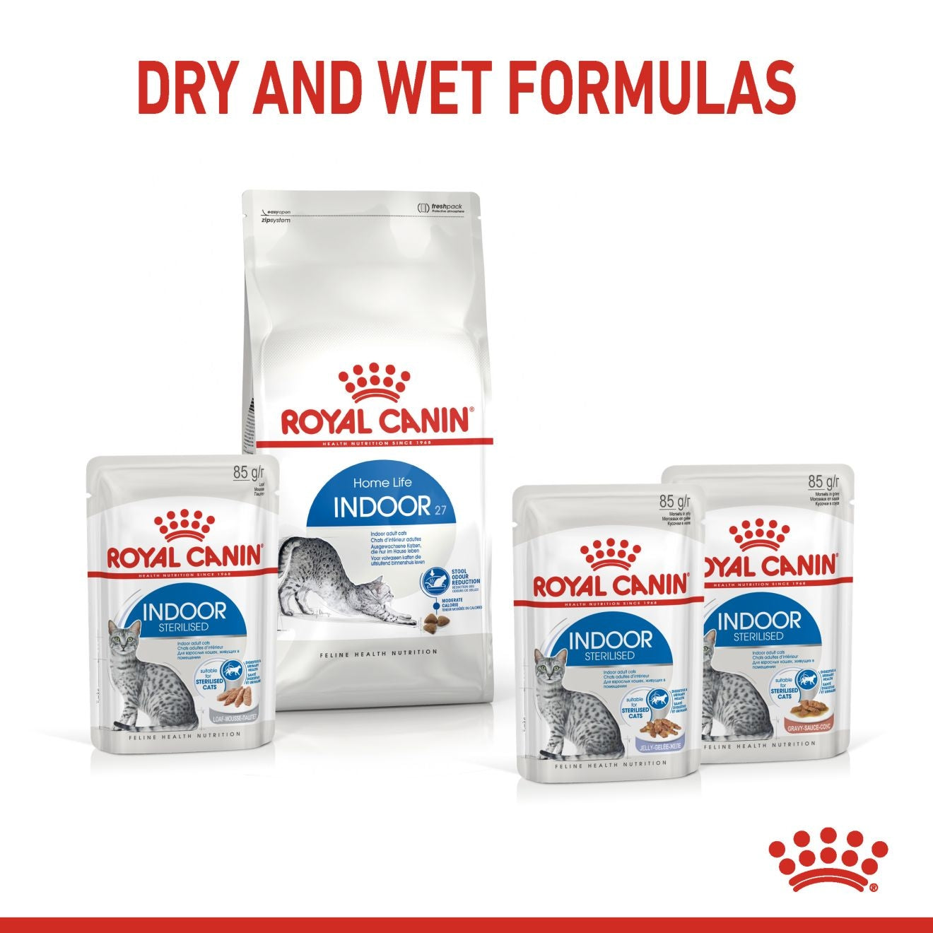 Royal Canin Feline Health Nutrition Indoor Jelly (WET FOOD - Pouches) 12 x 85g