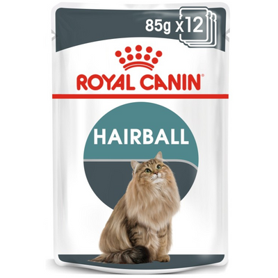 Royal Canin Hairball Care Cat Gravy Wet Food 12x85g Pouches available at PetCentral UAE
