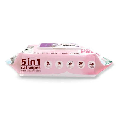 KitCat 5 in 1 Soft Cat Wipes LAVENDER SCENTED
