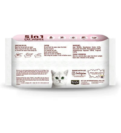KitCat 5 in 1 Cat Wipes LAVENDER SCENTED
