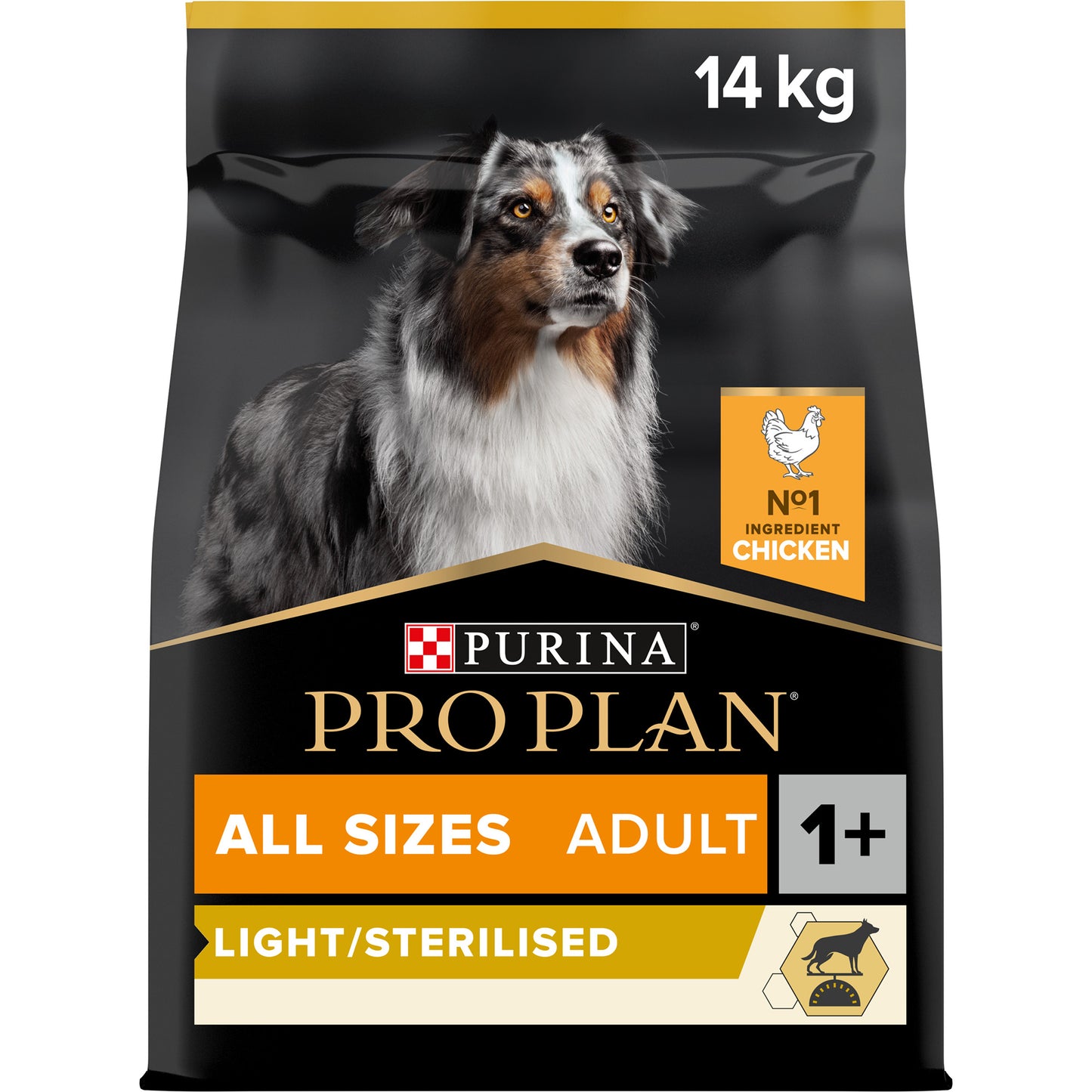 Purina Pro Plan Light All Sizes Adult, Dry Dog food with Chicken