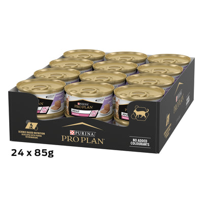 Purina Pro Plan Adult Delicate Digestion, Wet Cat Food, Mousse rich in Turkey, 24 x 85g