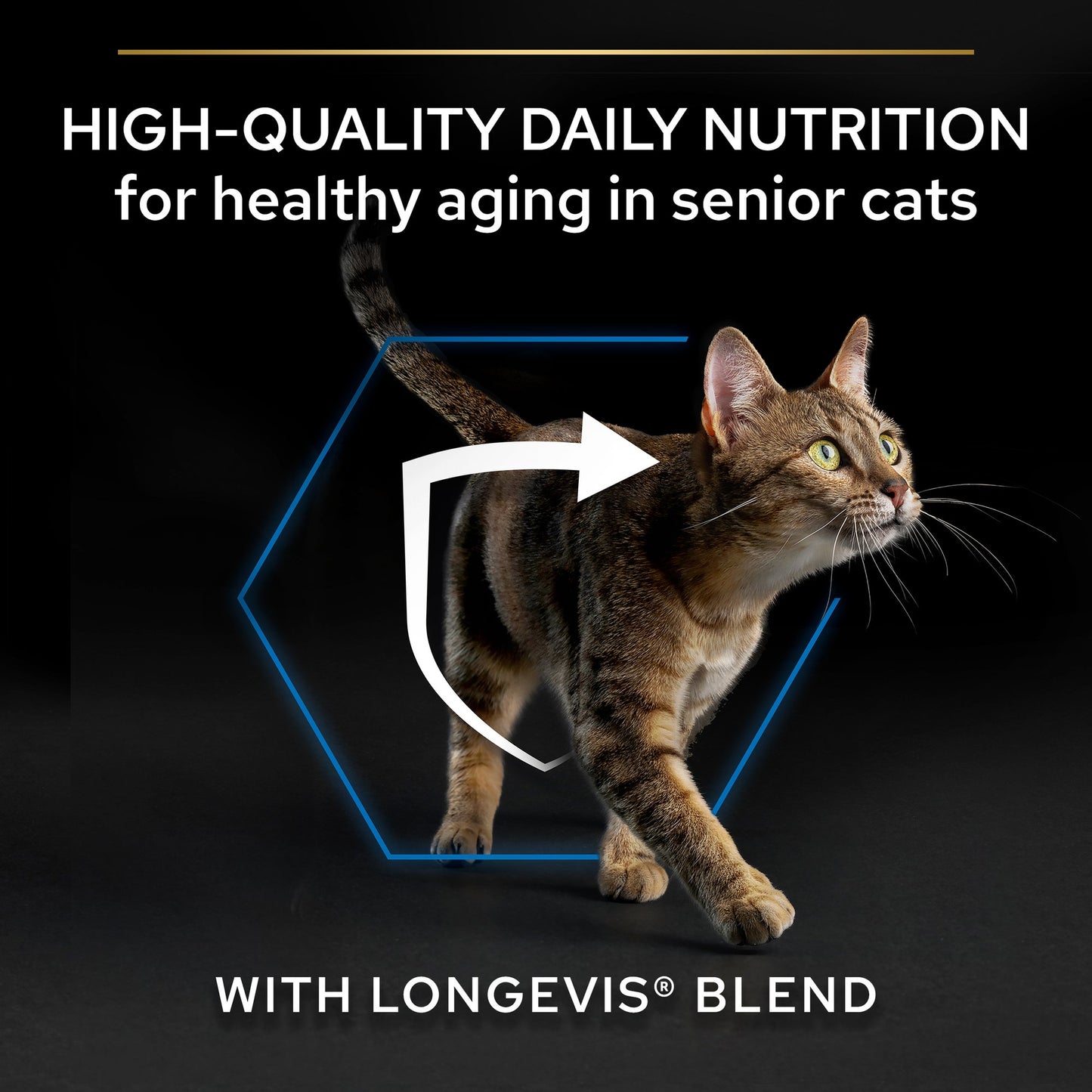 Purina Pro Plan Senior 7+ Longevis Dry Cat Food with Salmon, 3 kg