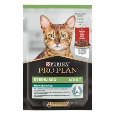 Purina Pro Plan Wet Cat Food, Beef in Gravy, Multipack