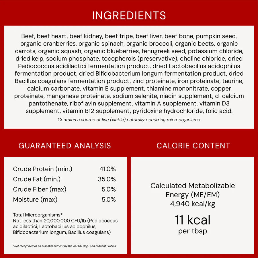 Stella & Chewy's Marie’s Magical Dinner Dust for Dogs Grass-Fed Beef Recipe - 7 Ounce Resealable Bag